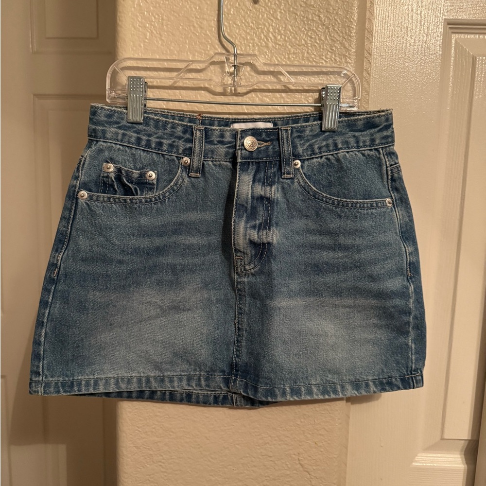 Princess Polly Blue Denim Mini Skirt